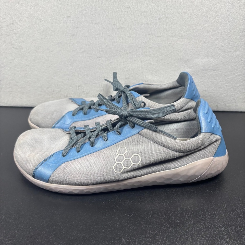Vivobarefoot Geo Court Eco Men's Size 12M Grey Blue Barefoot Shoes Minimalist